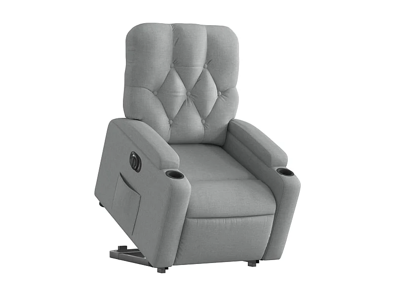 Fauteuil relax TV fonction tissu grise 74 x 86.5 x 93.5 cm DEC028309