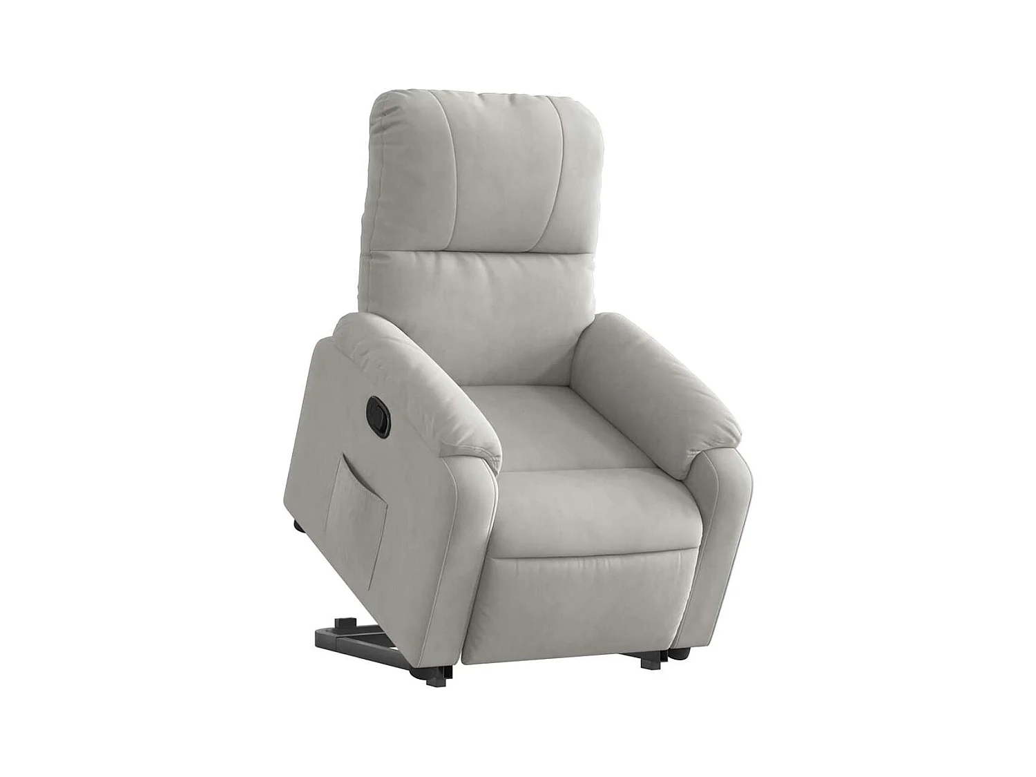 Fauteuil relax TV rembourrage tissu grise 75 x 89.5 x 103.5 cm DEC027918