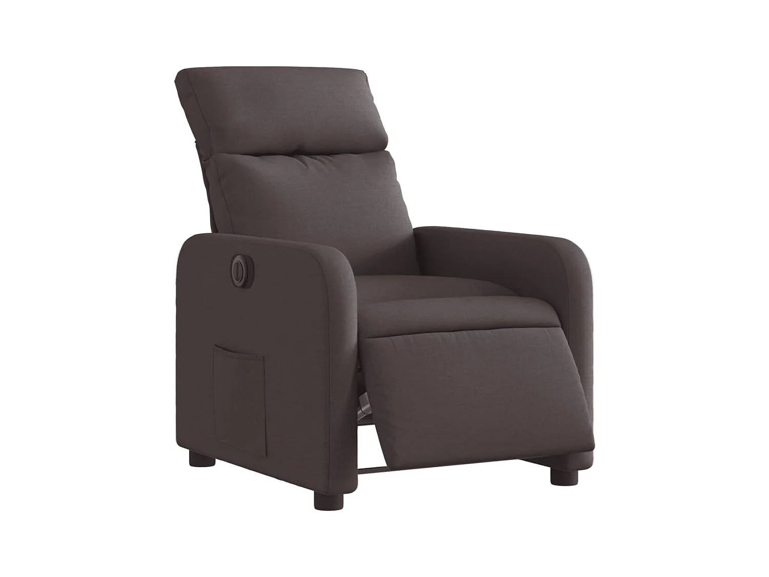 Fauteuil relax TV fonction tissu marron 66 x 89.5 x 95.5 cm DEC028417