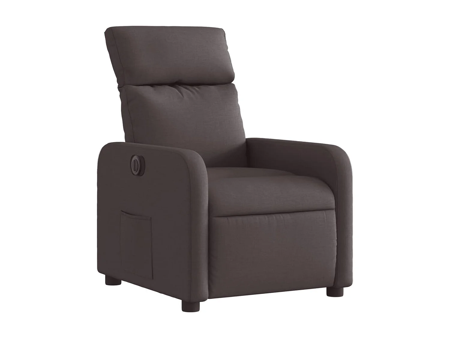 Fauteuil relax TV fonction tissu marron 66 x 89.5 x 95.5 cm DEC028417