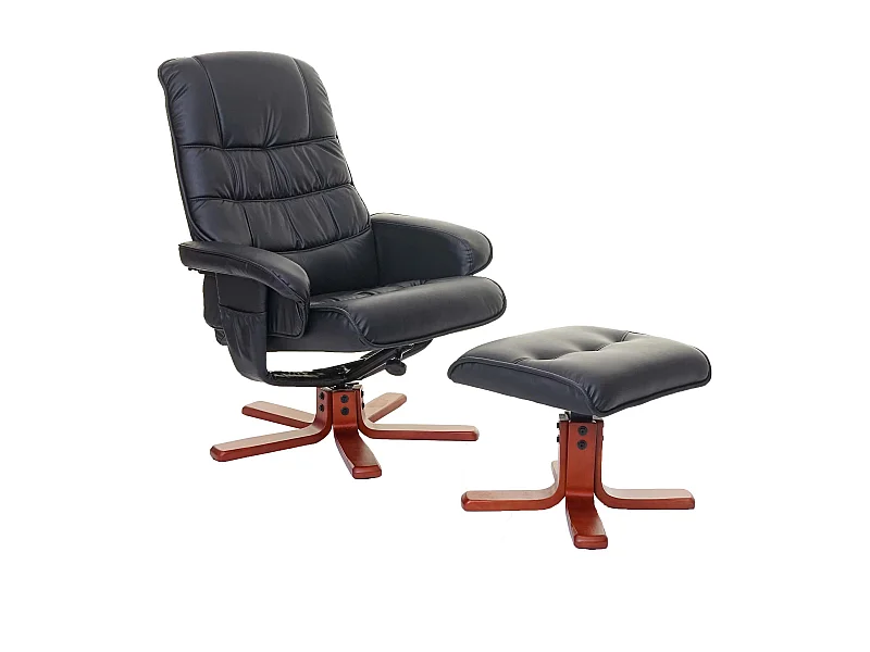 Fauteuil de relaxation TV noire 80 x 110 x 103 cm 04_0002043