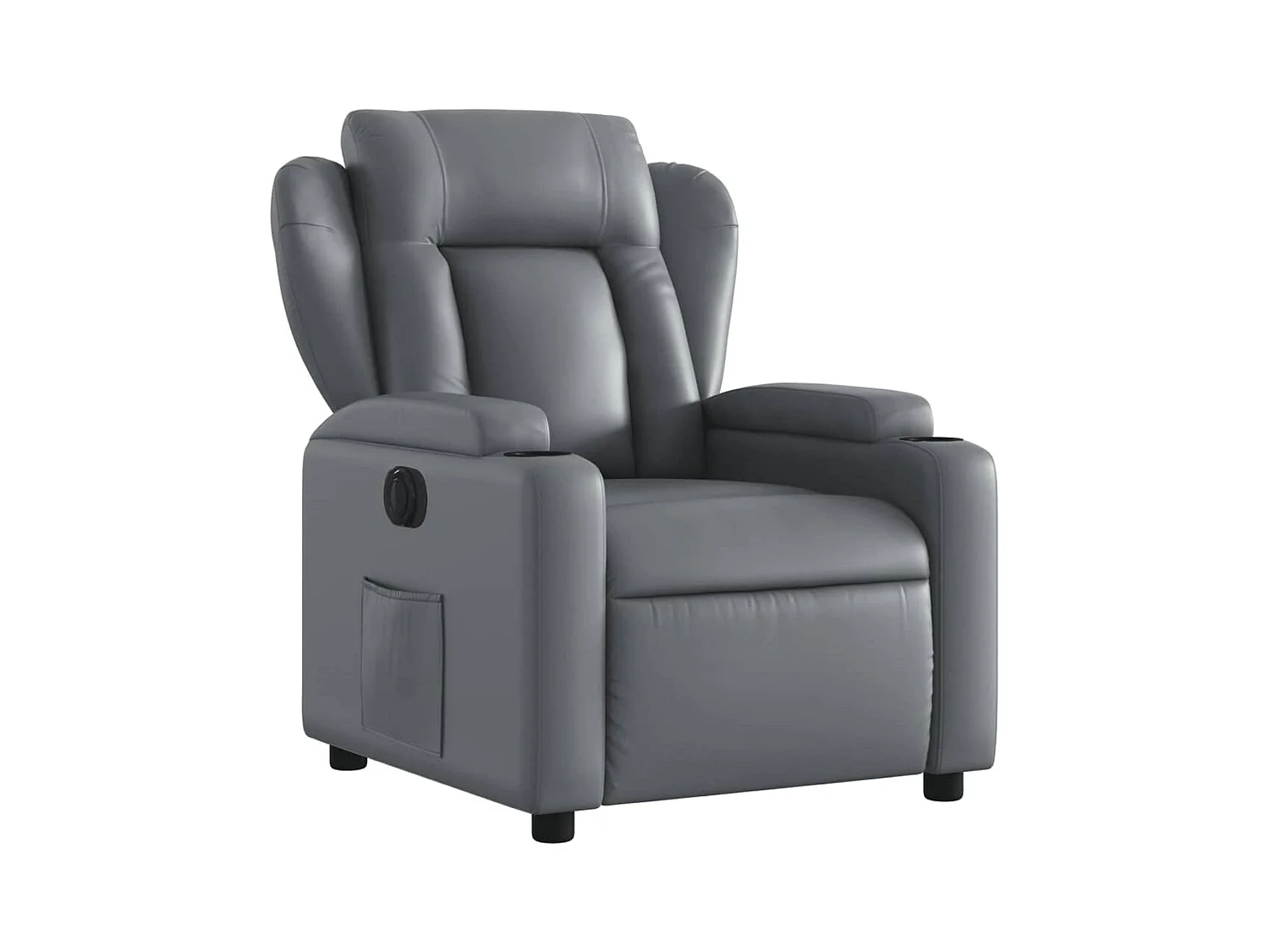 Fauteuil relax TV fonction PVC grise 77 x 94.5 x 100 cm DEC028388