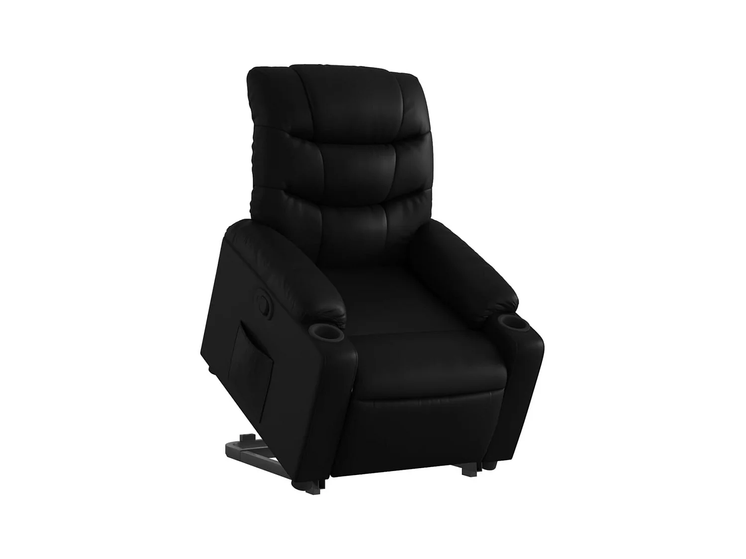 Fauteuil relax TV rembourrage PVC noire 75.5 x 93 x 99.5 cm DEC028071