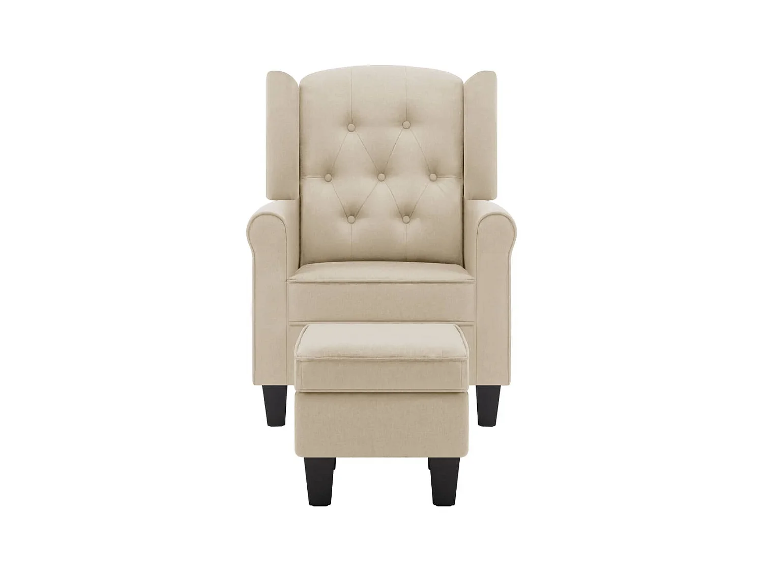 Fauteuil lounge design moderne tissu crème 68 x 78 x 94 cm DEC026831