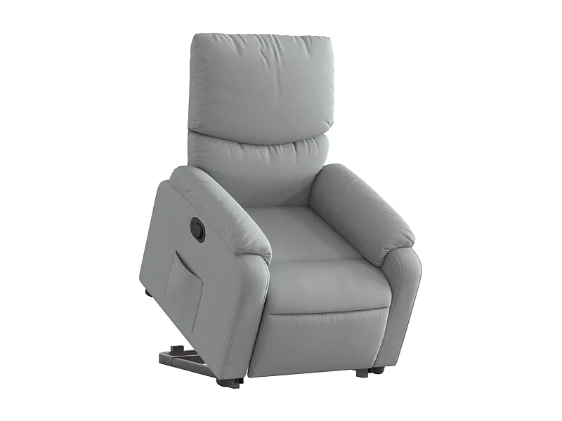 Fauteuil relax TV rembourrage tissu grise 75 x 99 x 99 cm DEC027900