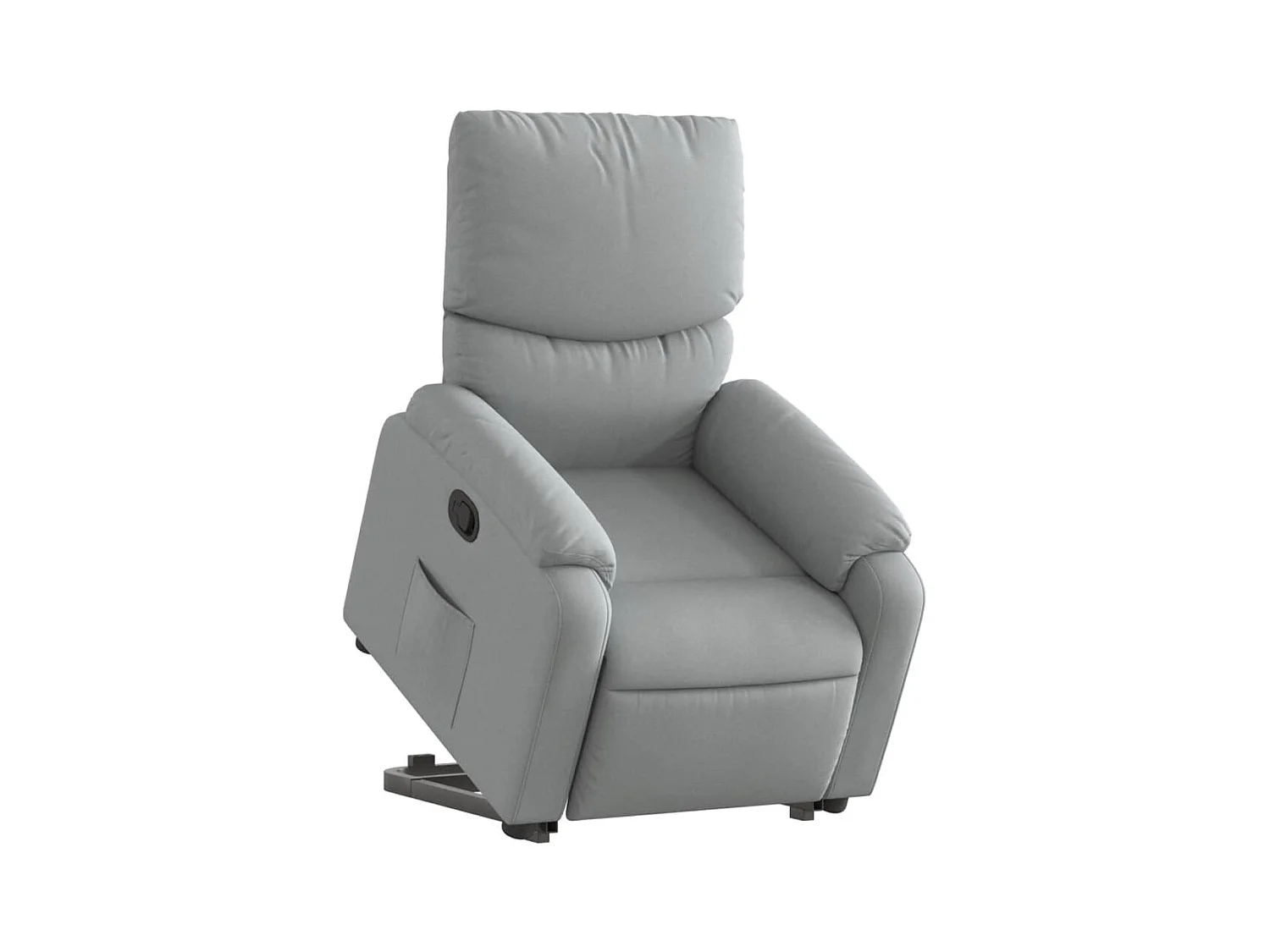 Fauteuil relax TV rembourrage tissu grise 75 x 99 x 99 cm DEC027900