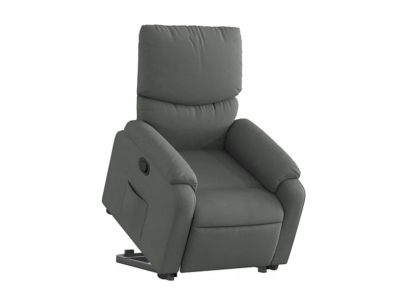 Fauteuil relax TV rembourrage tissu grise 75 x 99 x 99 cm DEC027933