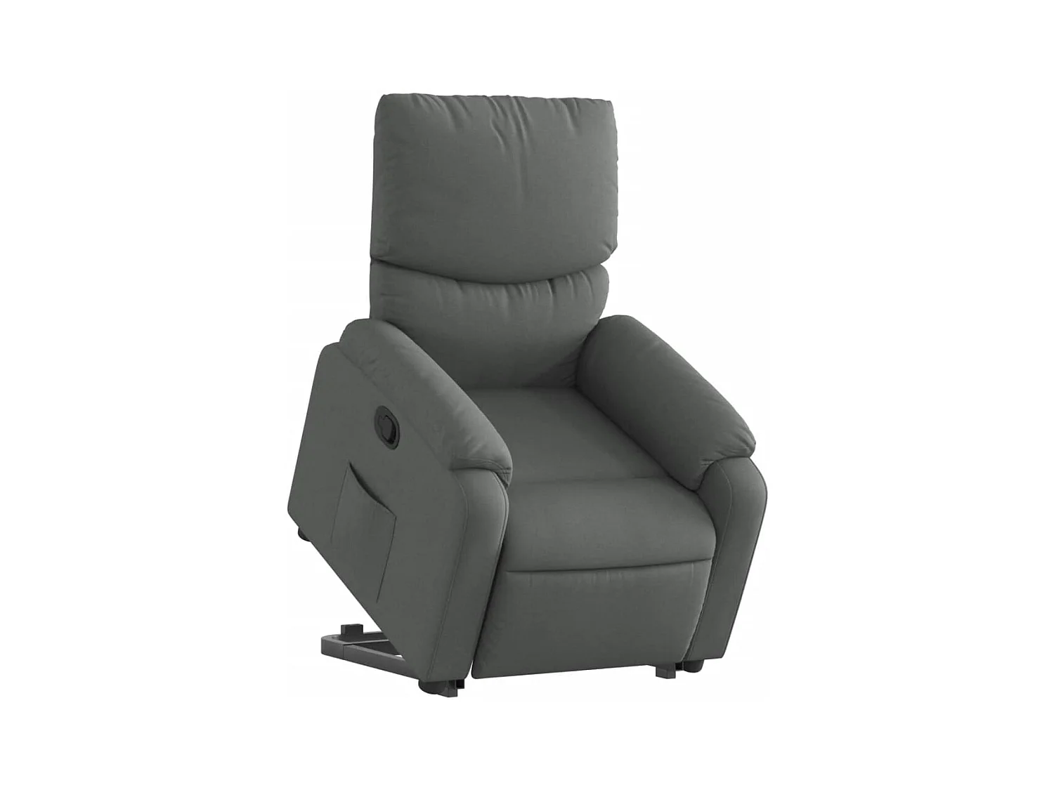Fauteuil relax TV rembourrage tissu grise 75 x 99 x 99 cm DEC027933