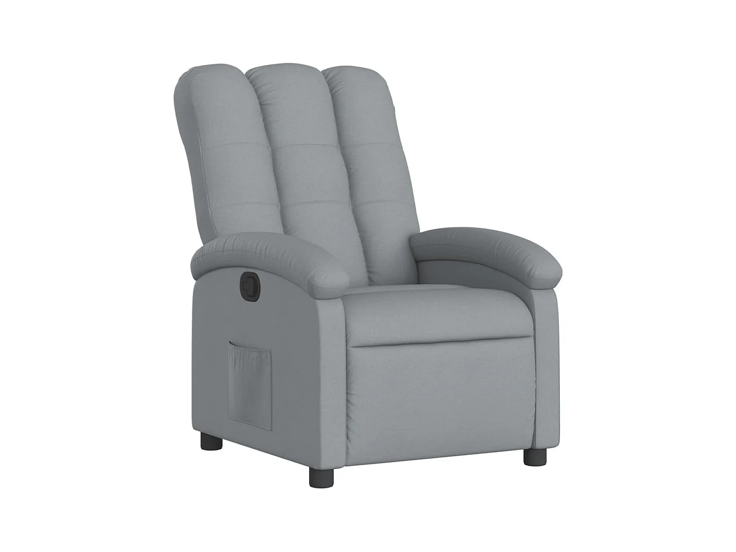Fauteuil relax TV rembourrage tissu grise 70 x 93 x 101 cm DEC027885