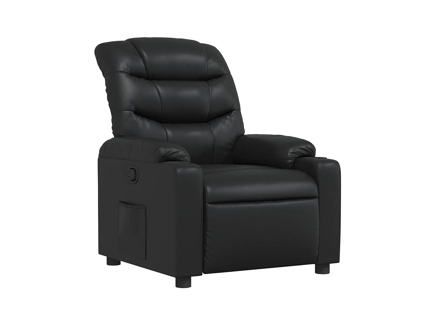 Fauteuil relax TV rembourrage PVC noire 75.5 x 93 x 99.5 cm DEC028072