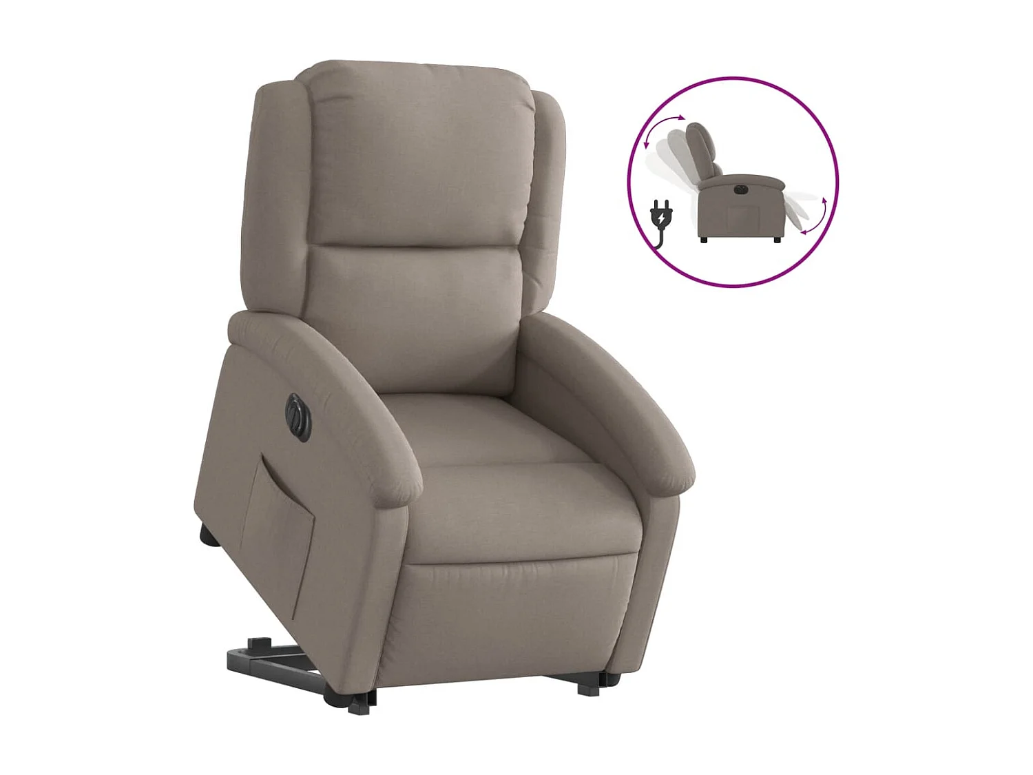 Fauteuil relax TV fonction tissu 71 x 86.5 x 99.5 cm DEC028573