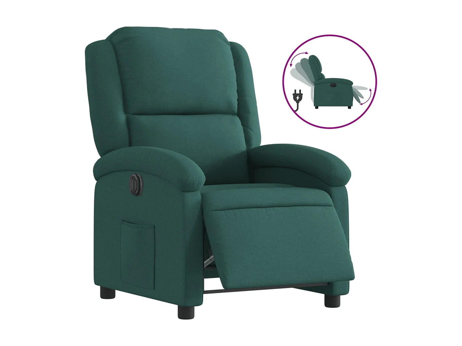 Fauteuil relax TV fonction tissu 71 x 86.5 x 99.5 cm DEC028603
