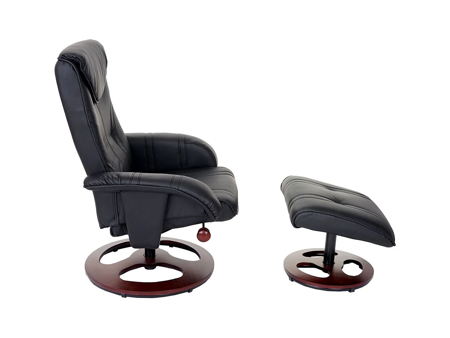 Fauteuil de relaxation TV noire 77 x 68 x 105 cm 04_0001951