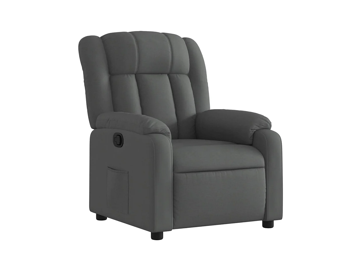 Fauteuil relax TV rembourrage tissu grise 78 x 92 x 98 cm DEC027937