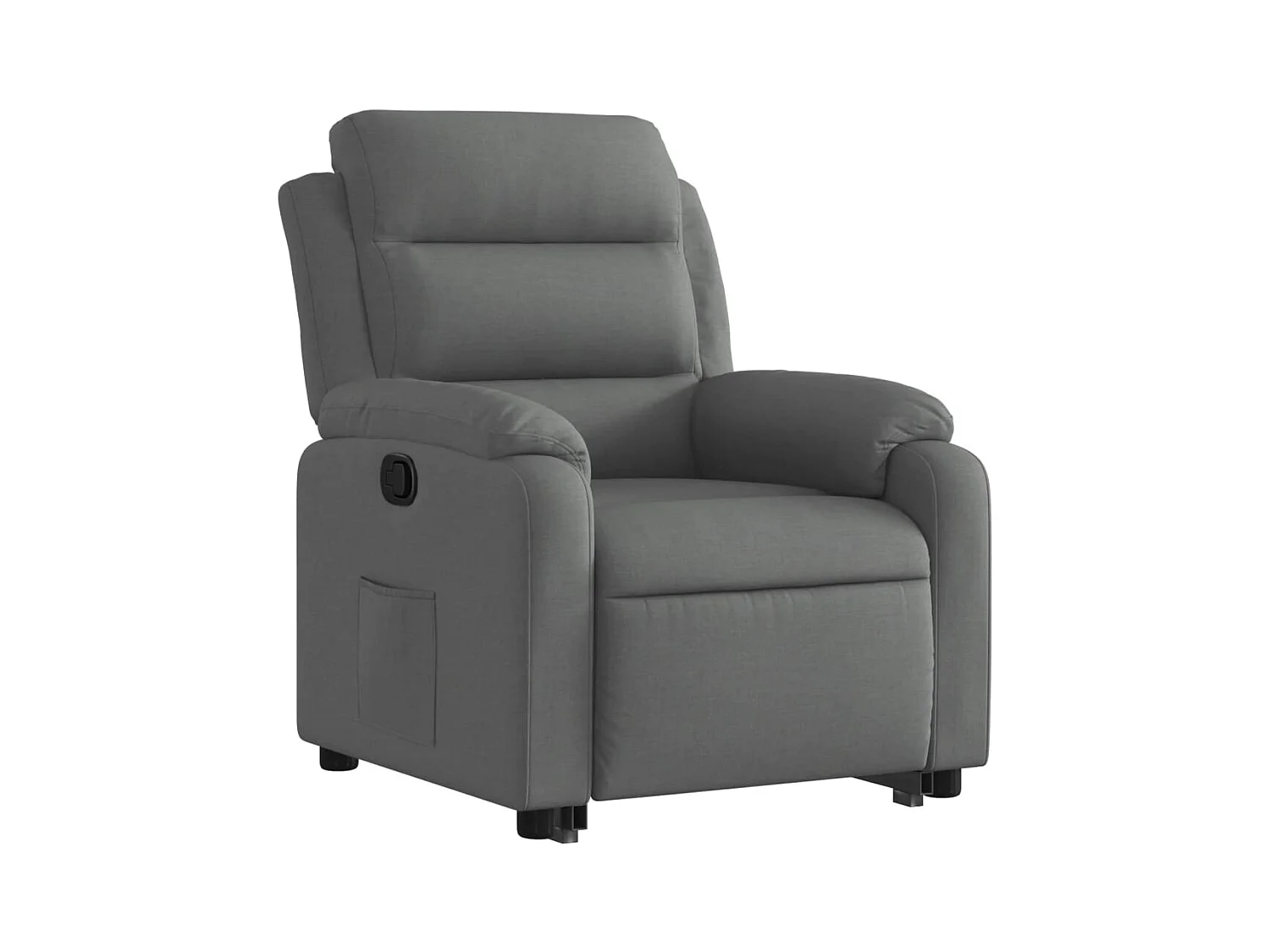 Fauteuil relax TV rembourrage tissu grise 75 x 92.5 x 100 cm DEC027936
