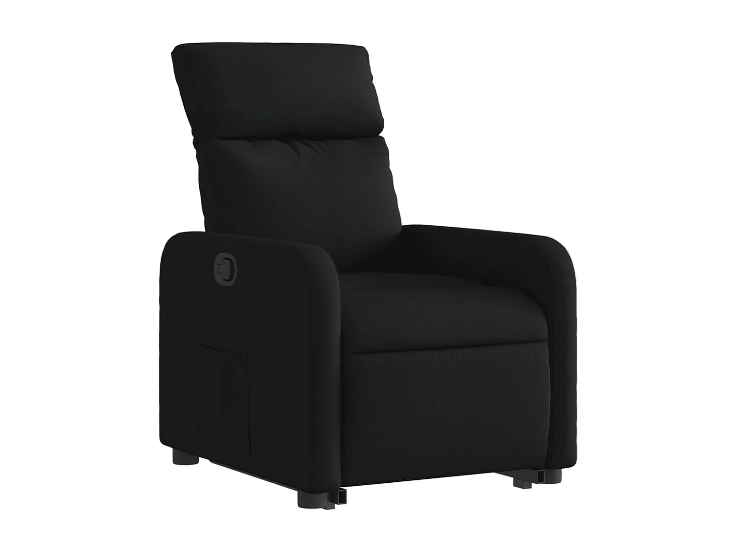 Fauteuil relax TV rembourrage tissu noire 66 x 89.5 x 95.5 cm DEC028114