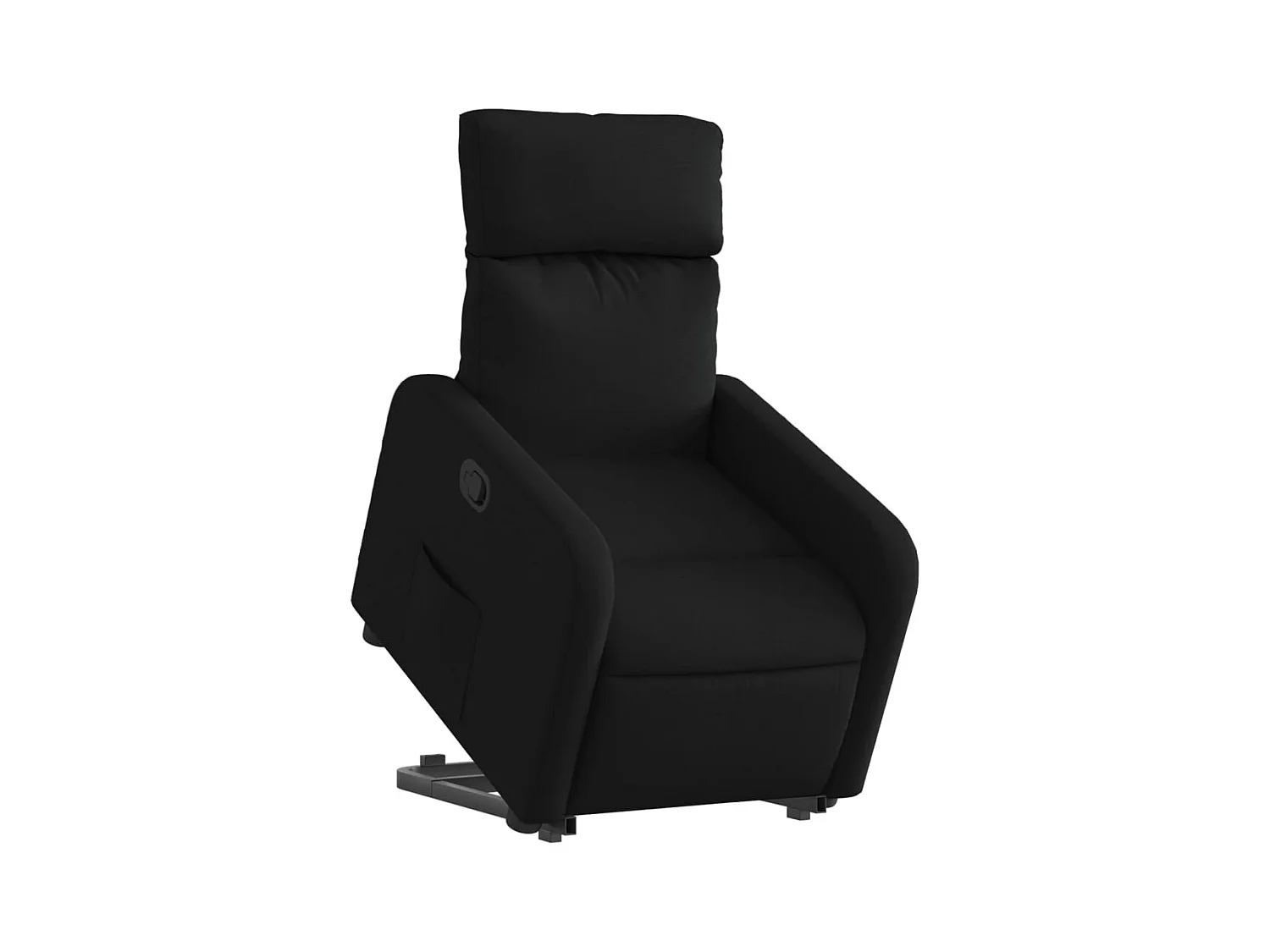 Fauteuil relax TV rembourrage tissu noire 66 x 89.5 x 95.5 cm DEC028114