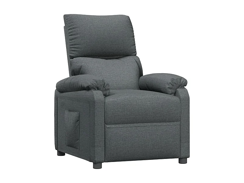 Fauteuil relax TV rembourrage tissu grise 70.5 x 90 x 100 cm DEC027927