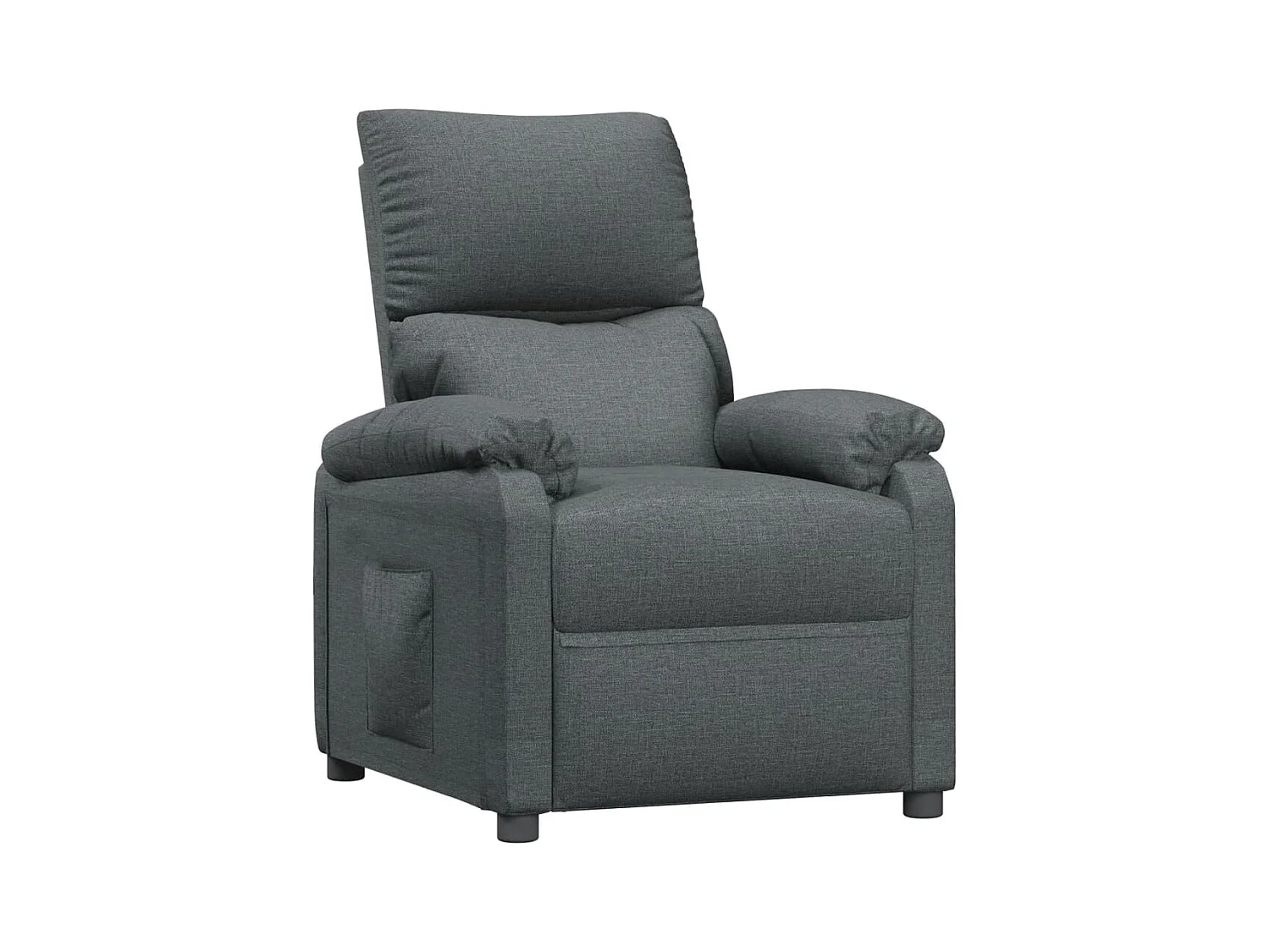 Fauteuil relax TV rembourrage tissu grise 70.5 x 90 x 100 cm DEC027927