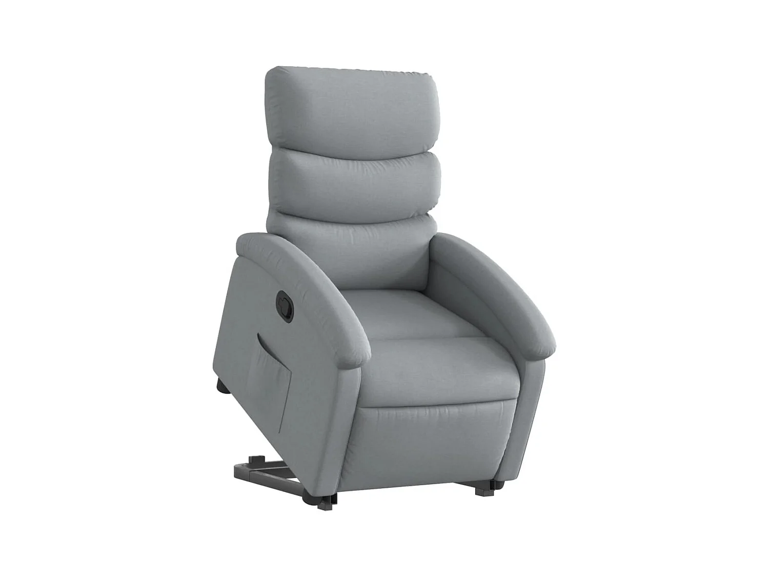 Fauteuil relax TV rembourrage tissu grise 70 x 92 x 99.5 cm DEC027901