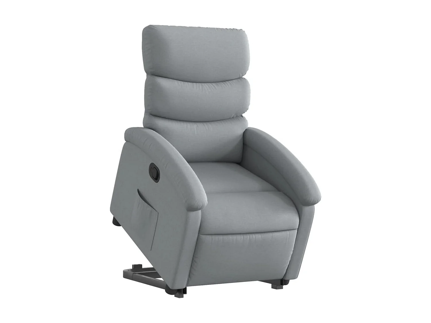 Fauteuil relax TV rembourrage tissu grise 70 x 92 x 99.5 cm DEC027901