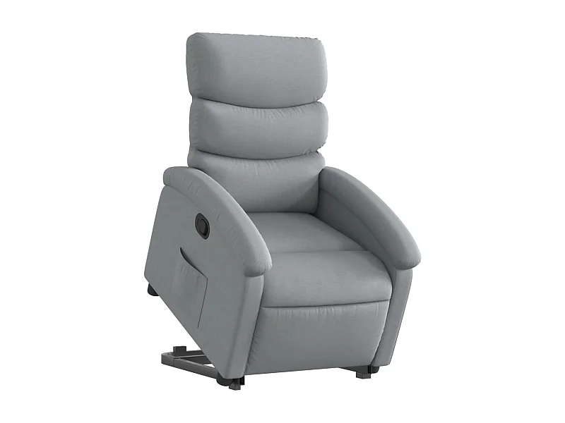 Fauteuil relax TV rembourrage tissu grise 70 x 92 x 99.5 cm DEC027901