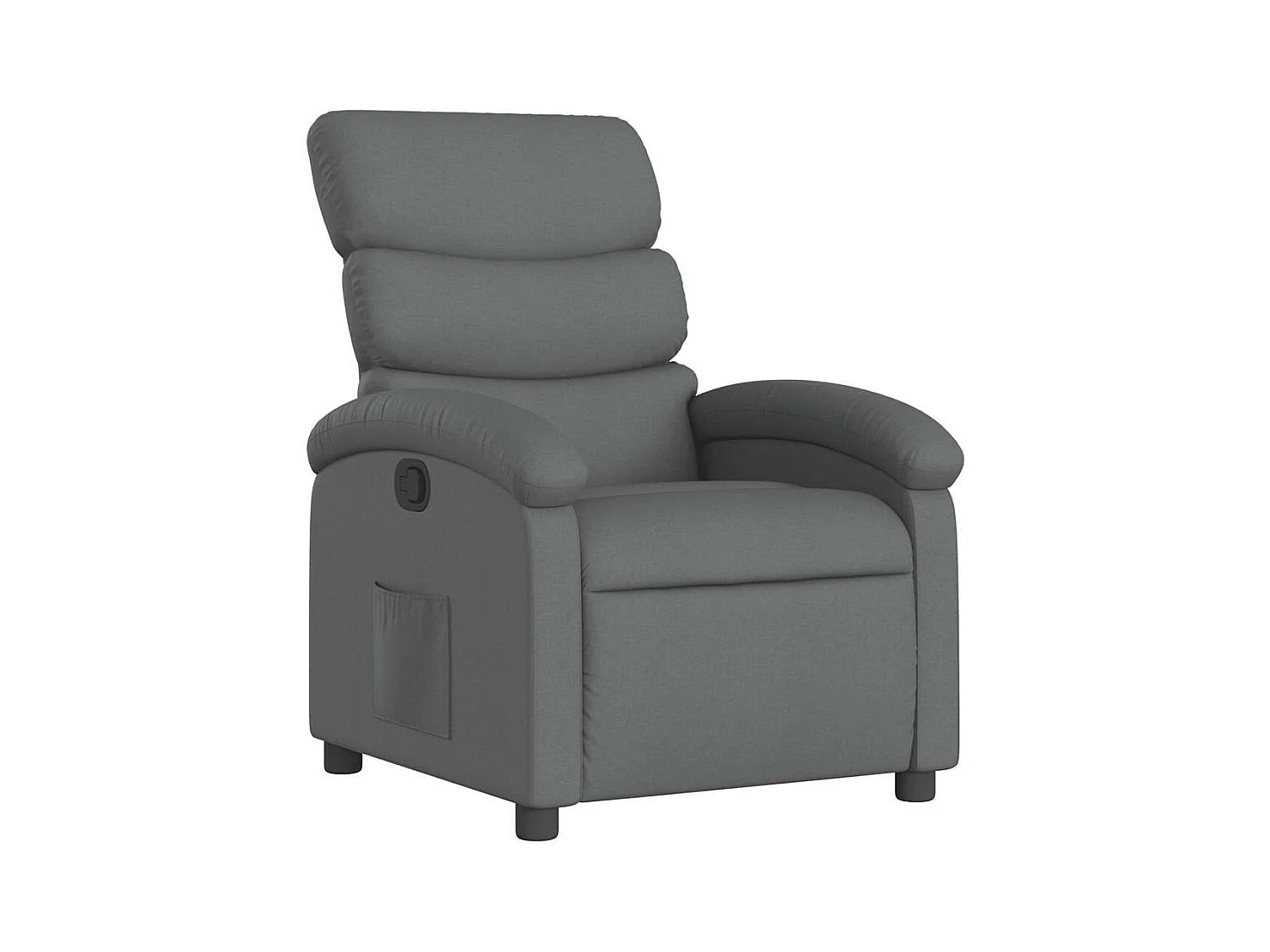 Fauteuil relax TV rembourrage tissu grise 70 x 92 x 99.5 cm DEC027953