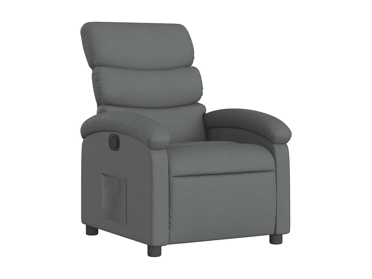 Fauteuil relax TV rembourrage tissu grise 70 x 92 x 99.5 cm DEC027953