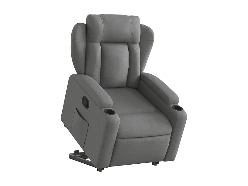 Fauteuil relax TV rembourrage tissu grise 77 x 94.5 x 100 cm DEC027955