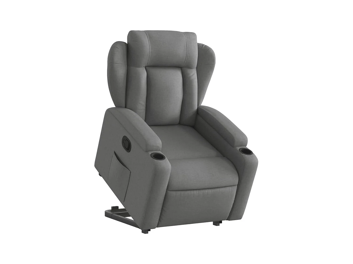 Fauteuil relax TV rembourrage tissu grise 77 x 94.5 x 100 cm DEC027955