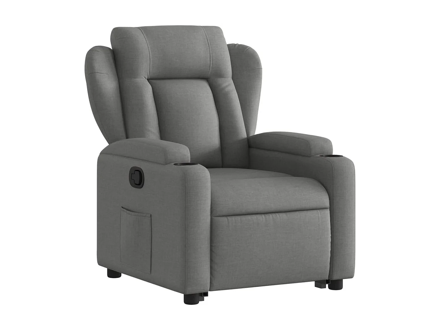 Fauteuil relax TV rembourrage tissu grise 77 x 94.5 x 100 cm DEC027955