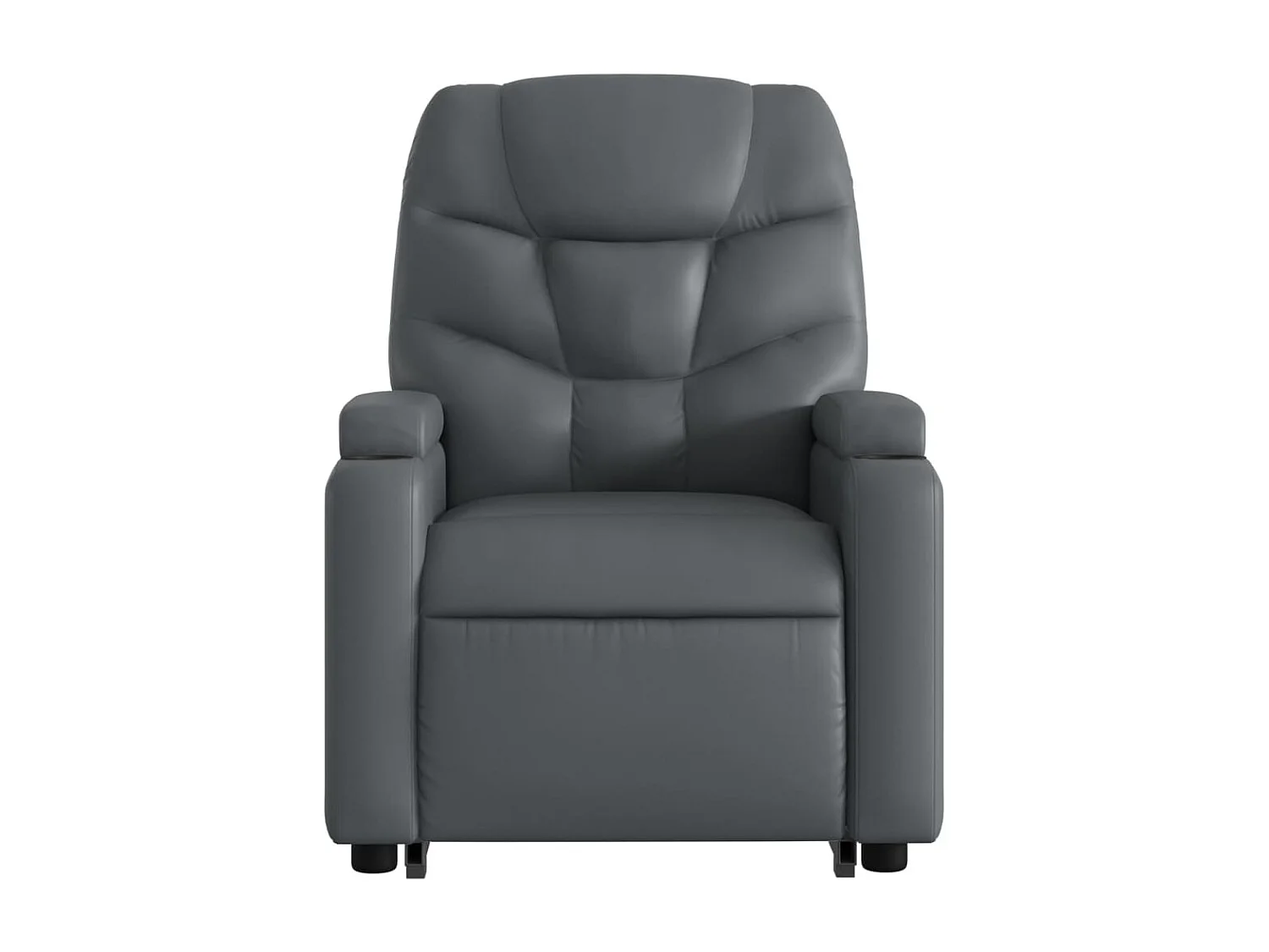 Fauteuil relax TV rembourrage PVC grise 74 x 89 x 100 cm DEC027984