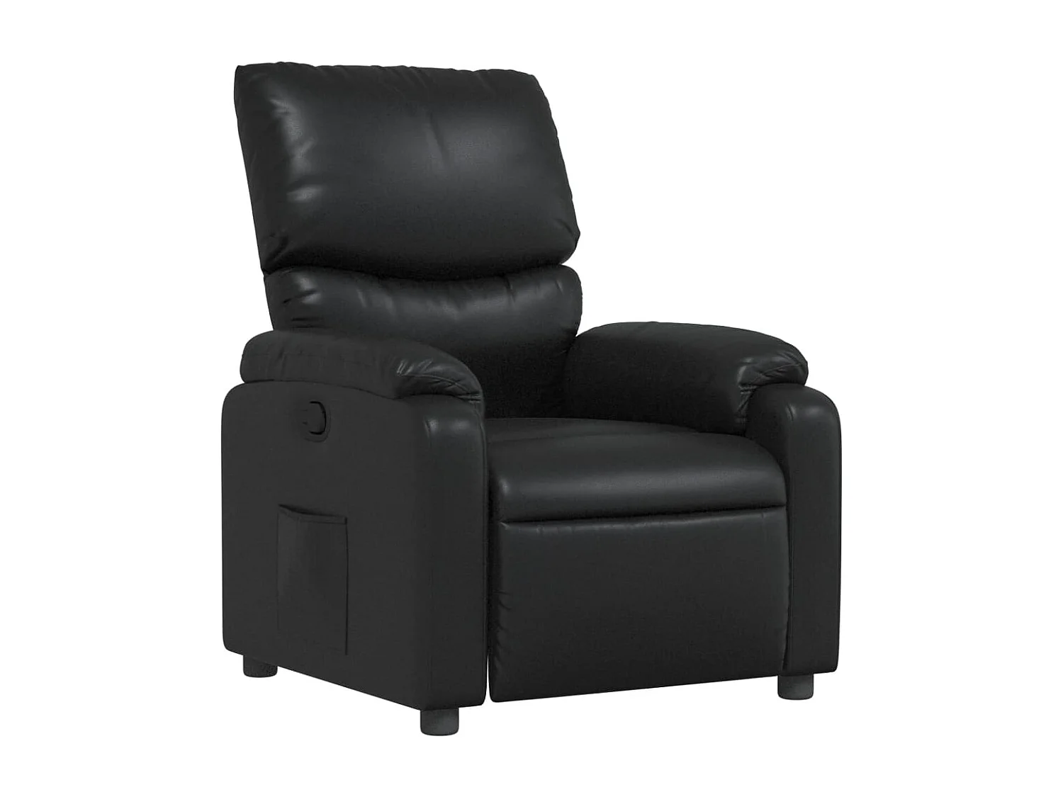Fauteuil relax TV rembourrage PVC noire 75 x 99 x 99 cm DEC028081