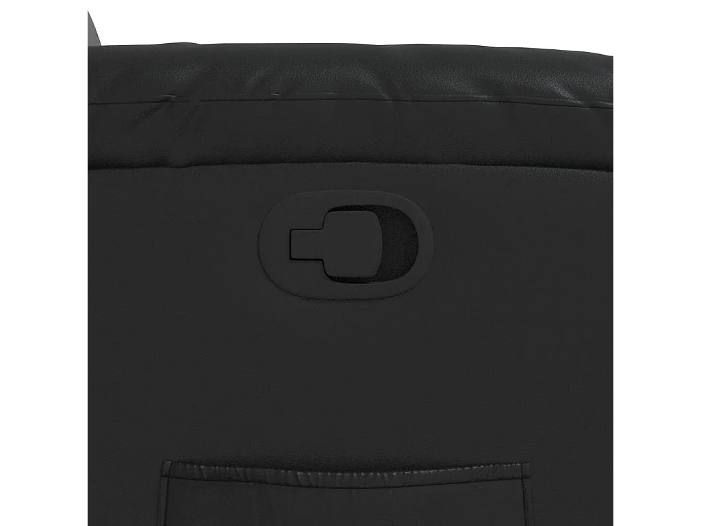 Fauteuil relax TV rembourrage PVC noire 75 x 99 x 99 cm DEC028081