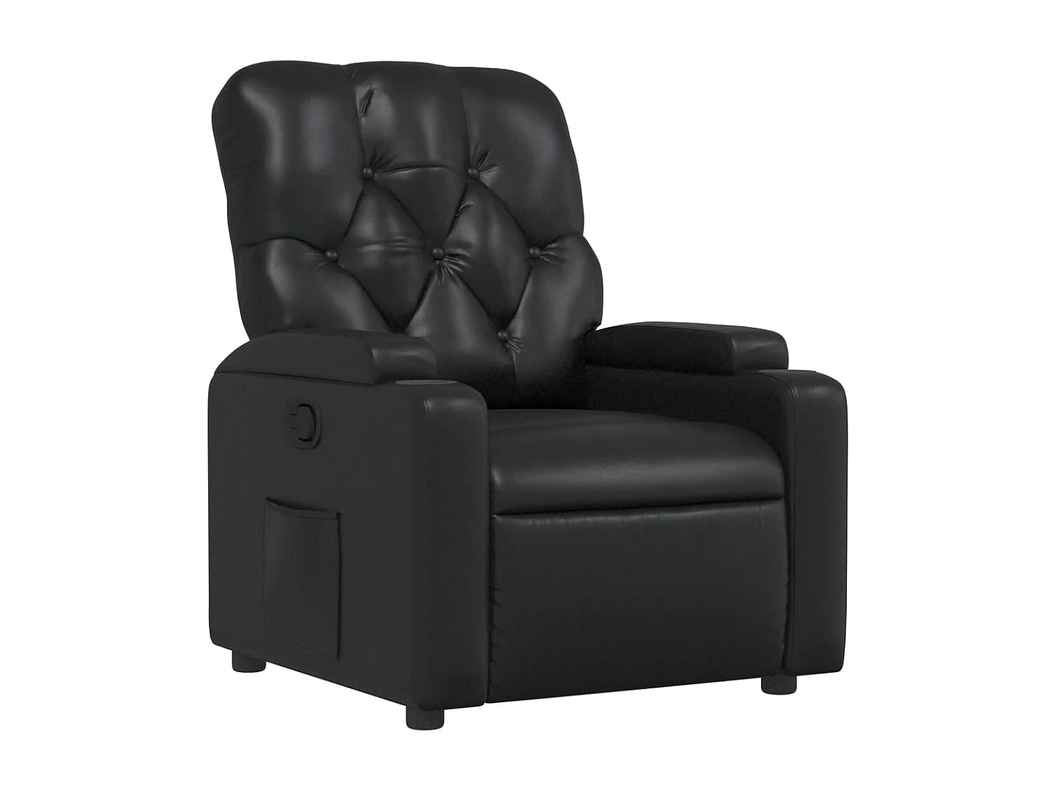 Fauteuil relax TV rembourrage PVC noire 74 x 86.5 x 93.5 cm DEC028087