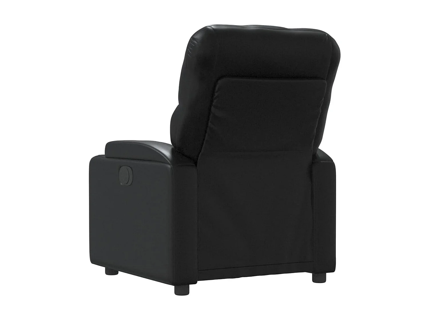 Fauteuil relax TV rembourrage PVC noire 74 x 86.5 x 93.5 cm DEC028087