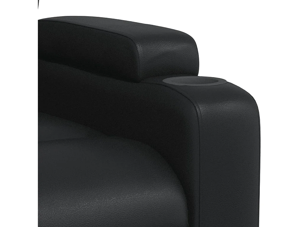 Fauteuil relax TV rembourrage PVC noire 74 x 86.5 x 93.5 cm DEC028087