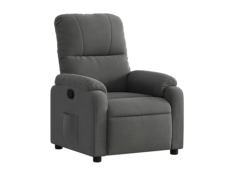 Fauteuil relax TV rembourrage tissu grise 75 x 89.5 x 103.5 cm DEC027961