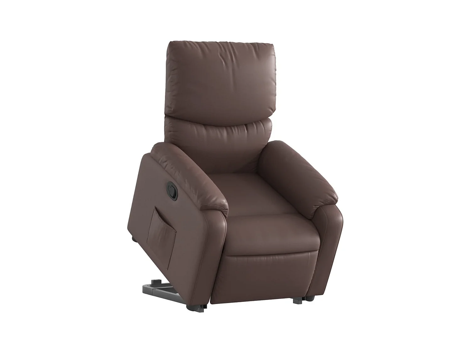 Fauteuil relax TV rembourrage PVC marron 75 x 99 x 99 cm DEC028031