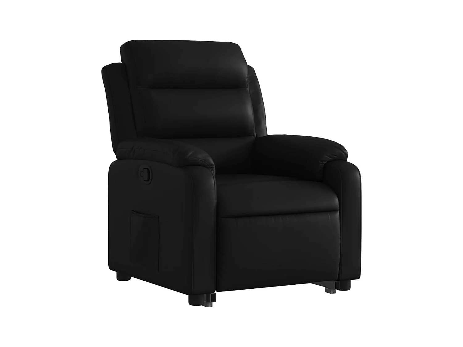 Fauteuil relax TV rembourrage PVC noire 75 x 92.5 x 100 cm DEC028069