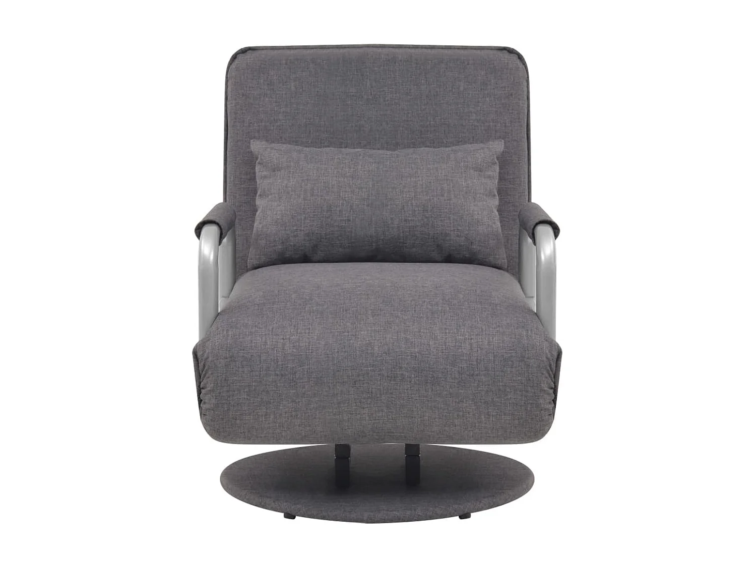 Fauteuil lounge convertible design tissu grise 60 x 75 x 80 cm DEC028662