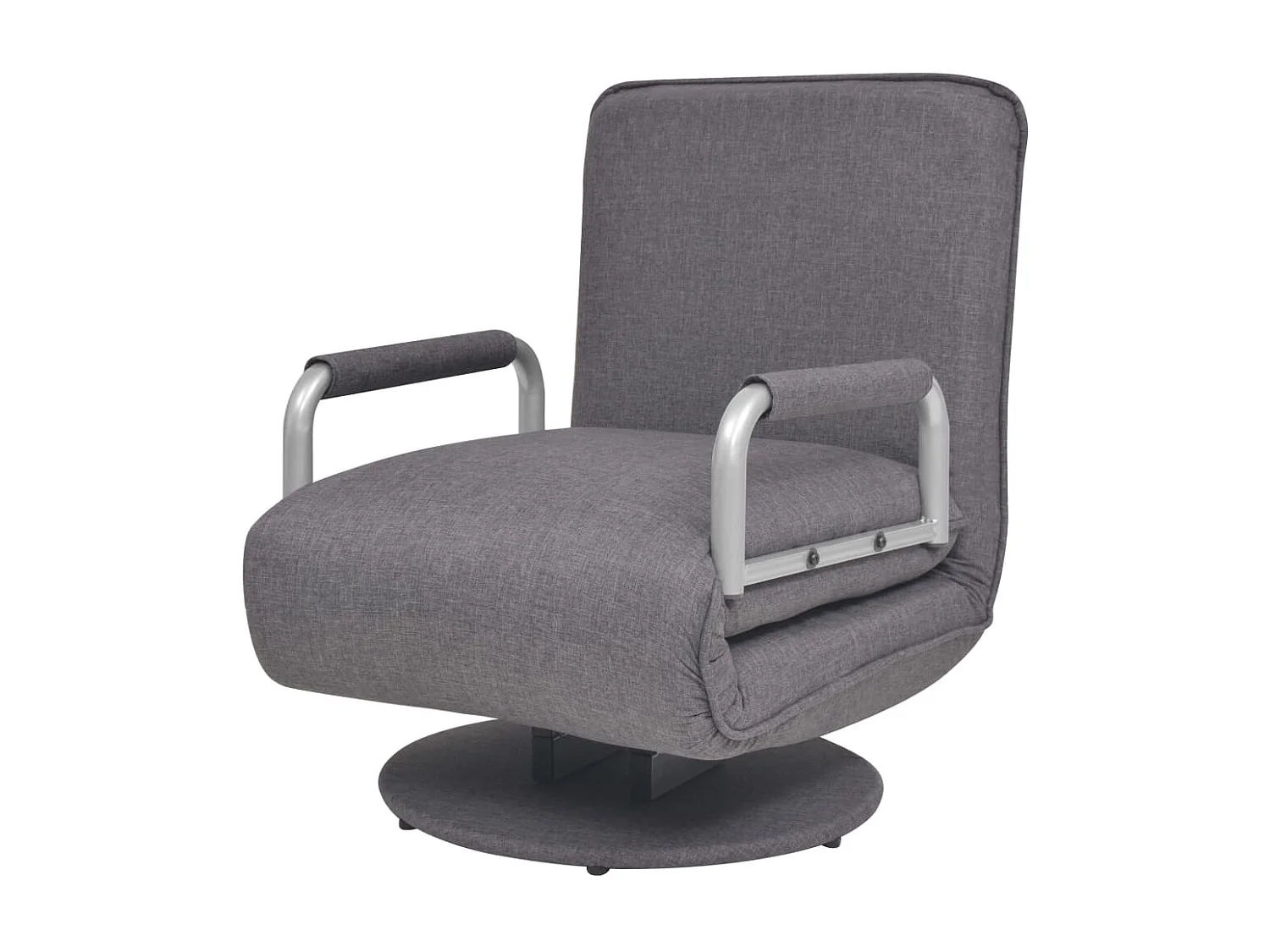 Fauteuil lounge convertible design tissu grise 60 x 75 x 80 cm DEC028662