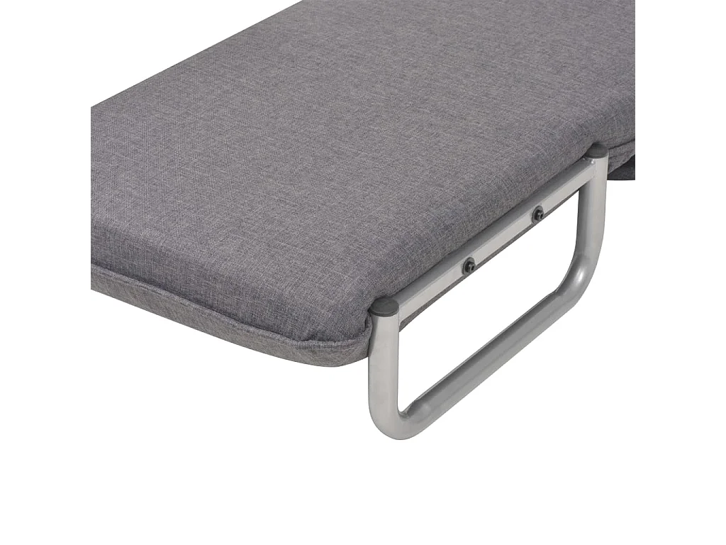 Fauteuil lounge convertible design tissu grise 60 x 75 x 80 cm DEC028662