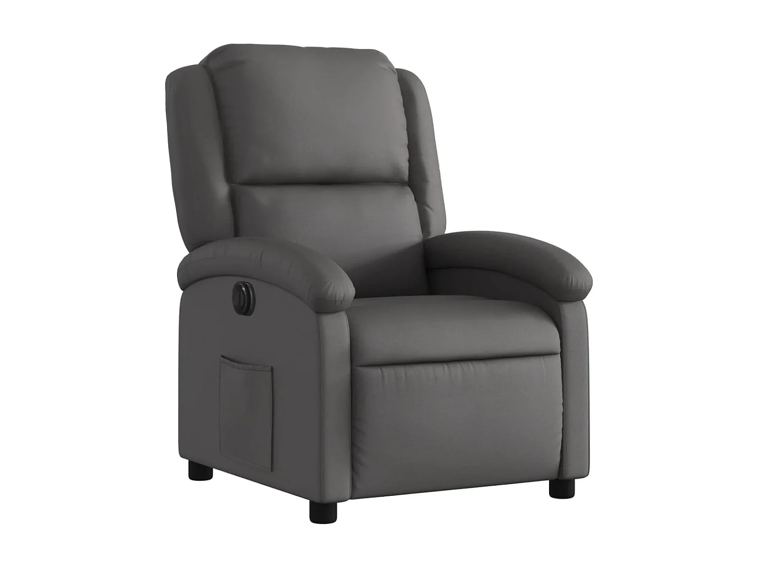 Fauteuil relax TV fonction cuir grise 71 x 86.5 x 99.5 cm DEC028336