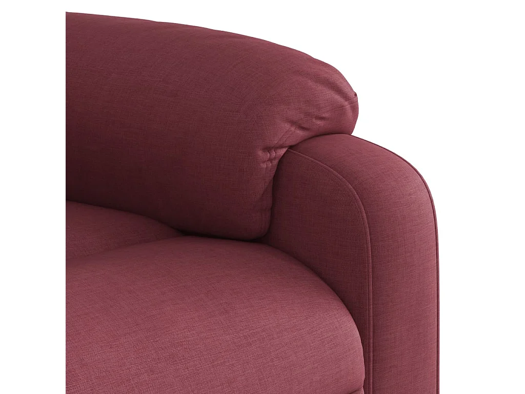 Fauteuil relax TV rembourrage tissu bordeaux 75 x 92.5 x 100 cm DEC028145