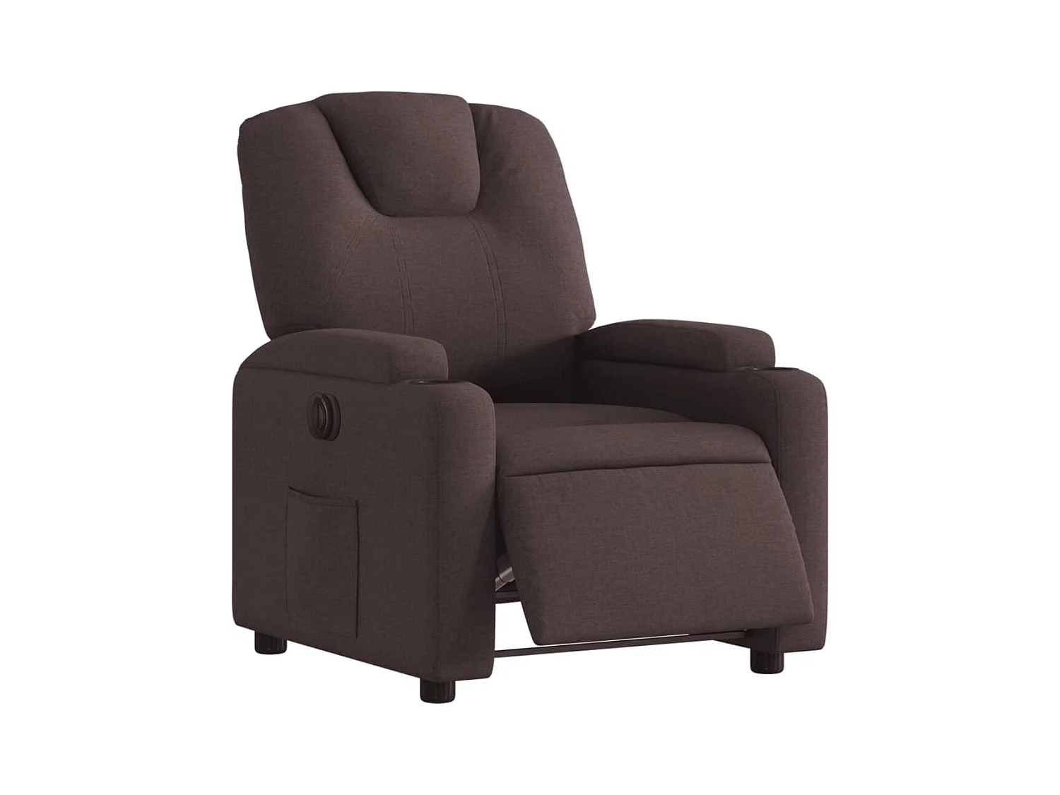 Fauteuil relax TV fonction tissu marron 74 x 88 x 97 cm DEC028399