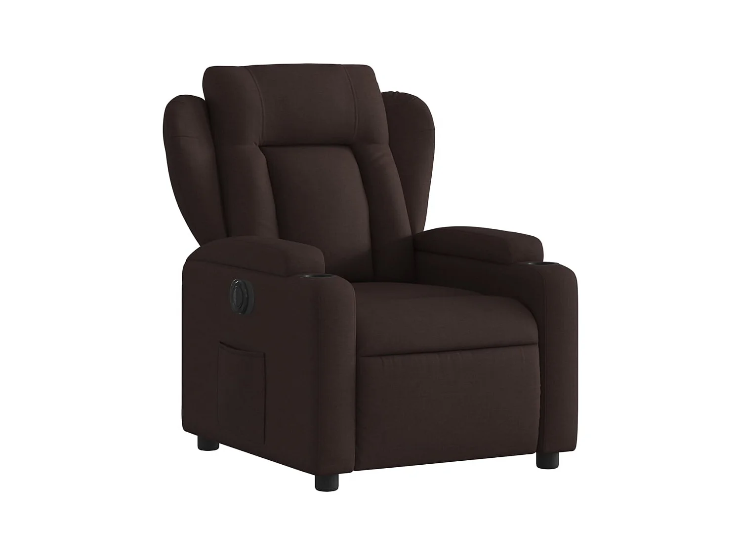 Fauteuil relax TV fonction tissu marron 77 x 94.5 x 100 cm DEC028414