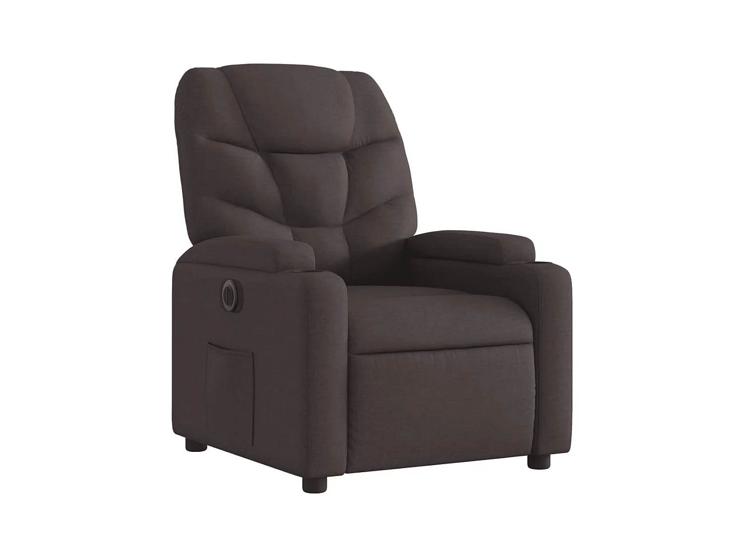Fauteuil relax TV fonction tissu marron 74 x 89 x 100 cm DEC028406