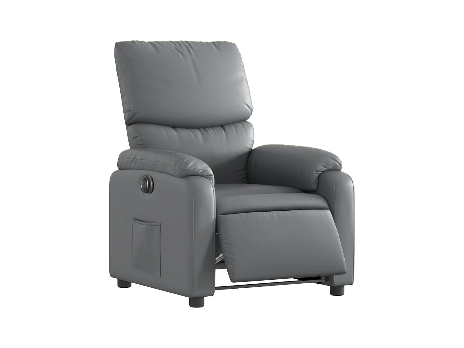 Fauteuil relax TV fonction PVC grise 75 x 99 x 99 cm DEC028385