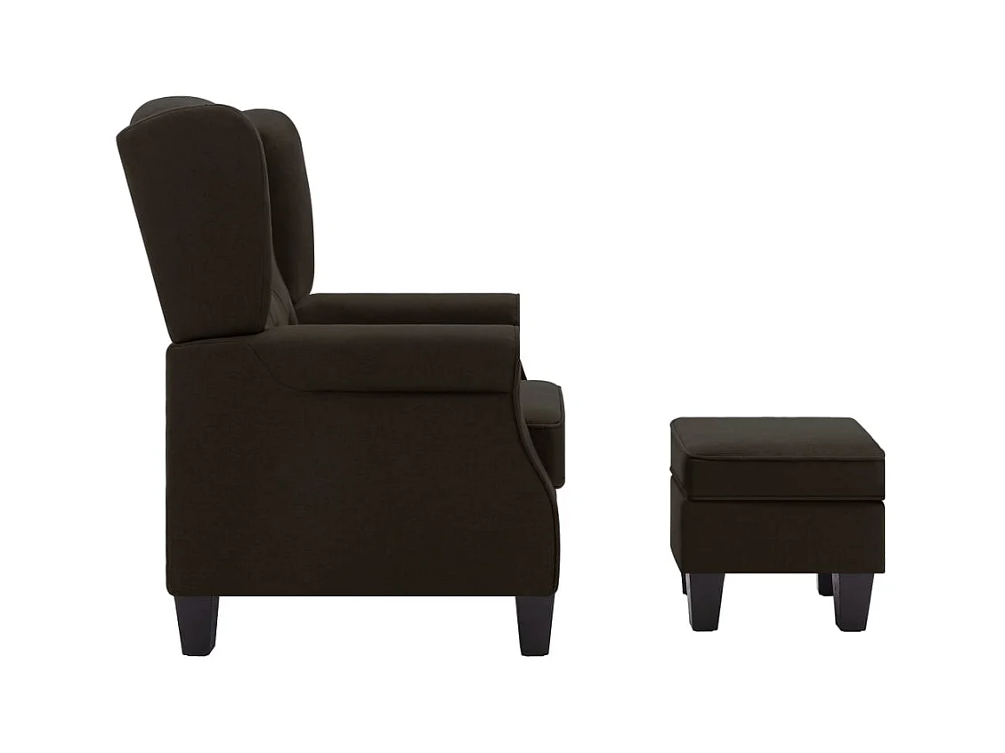 Fauteuil lounge design moderne tissu marron 68 x 78 x 94 cm DEC026837